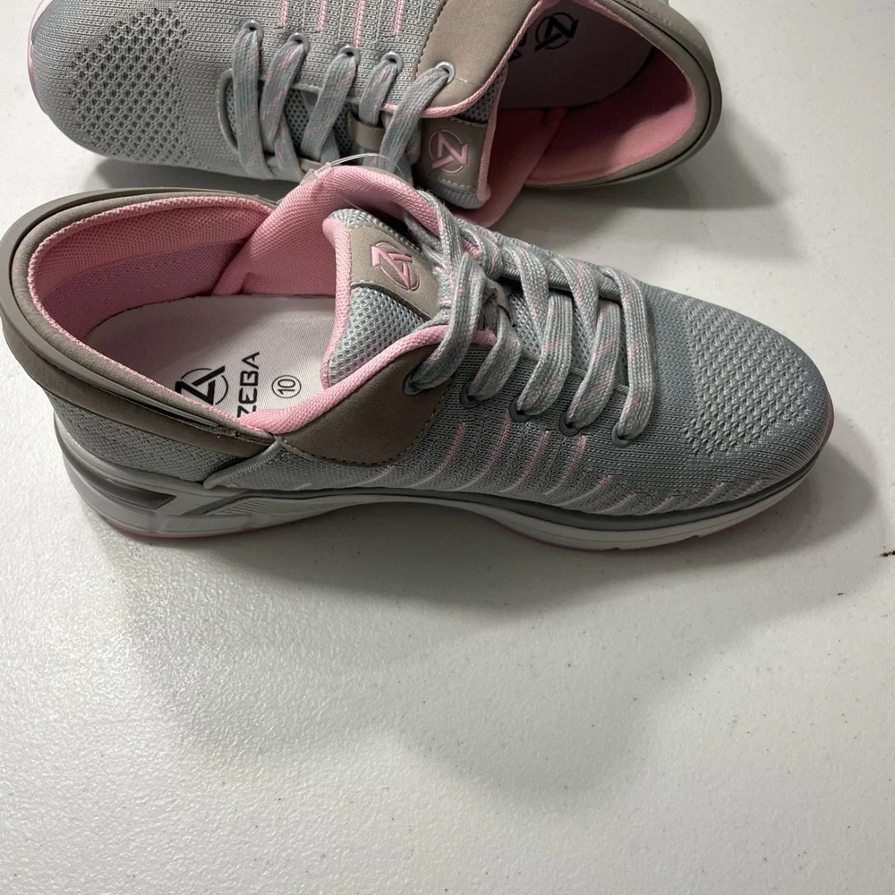 Zeba Gray and Pink Women's Sneakers Size 10 hands free Slipon SB-